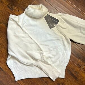 White turtleneck sweater French Connection NWT